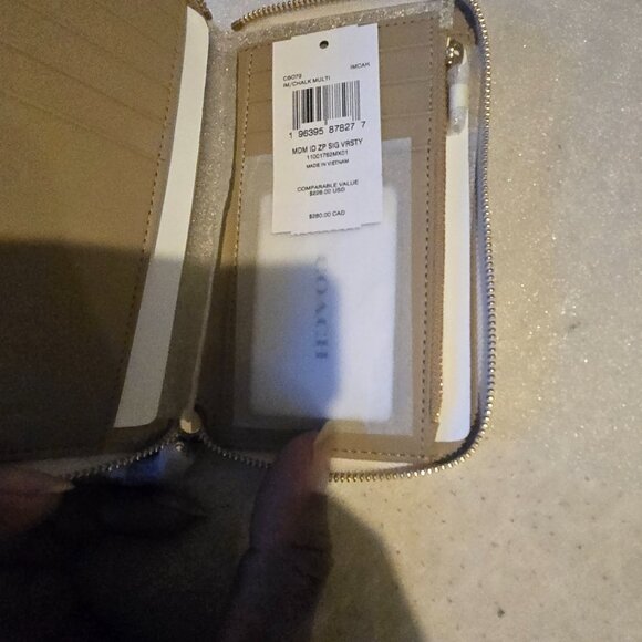 MENS  OR WOMENS  AUTHENTIC COACH DYLAN VARSITY TOTE BAG AND WALLET SET - Picture 10 of 15